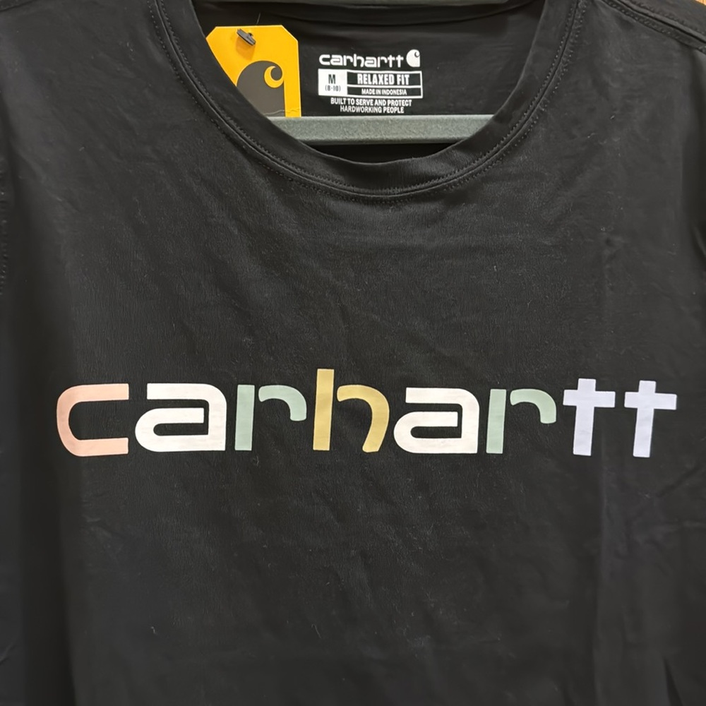 Carhartt® Women's Relaxed Fit Short Sleeve Logo T-Shirt, Black, medium - Picture 4 of 6